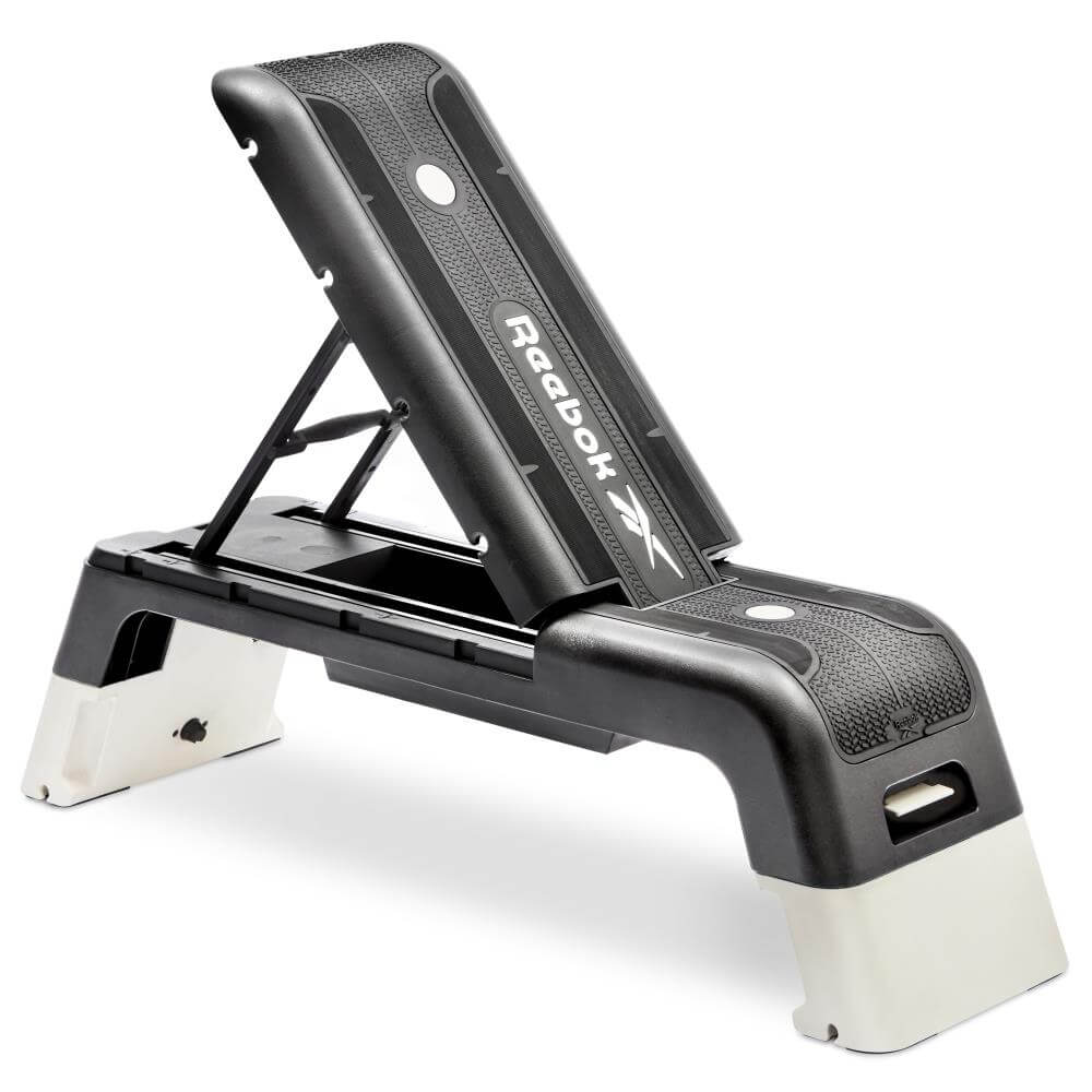 Reebok Deck Adjustable Fitness Bench - Black/White