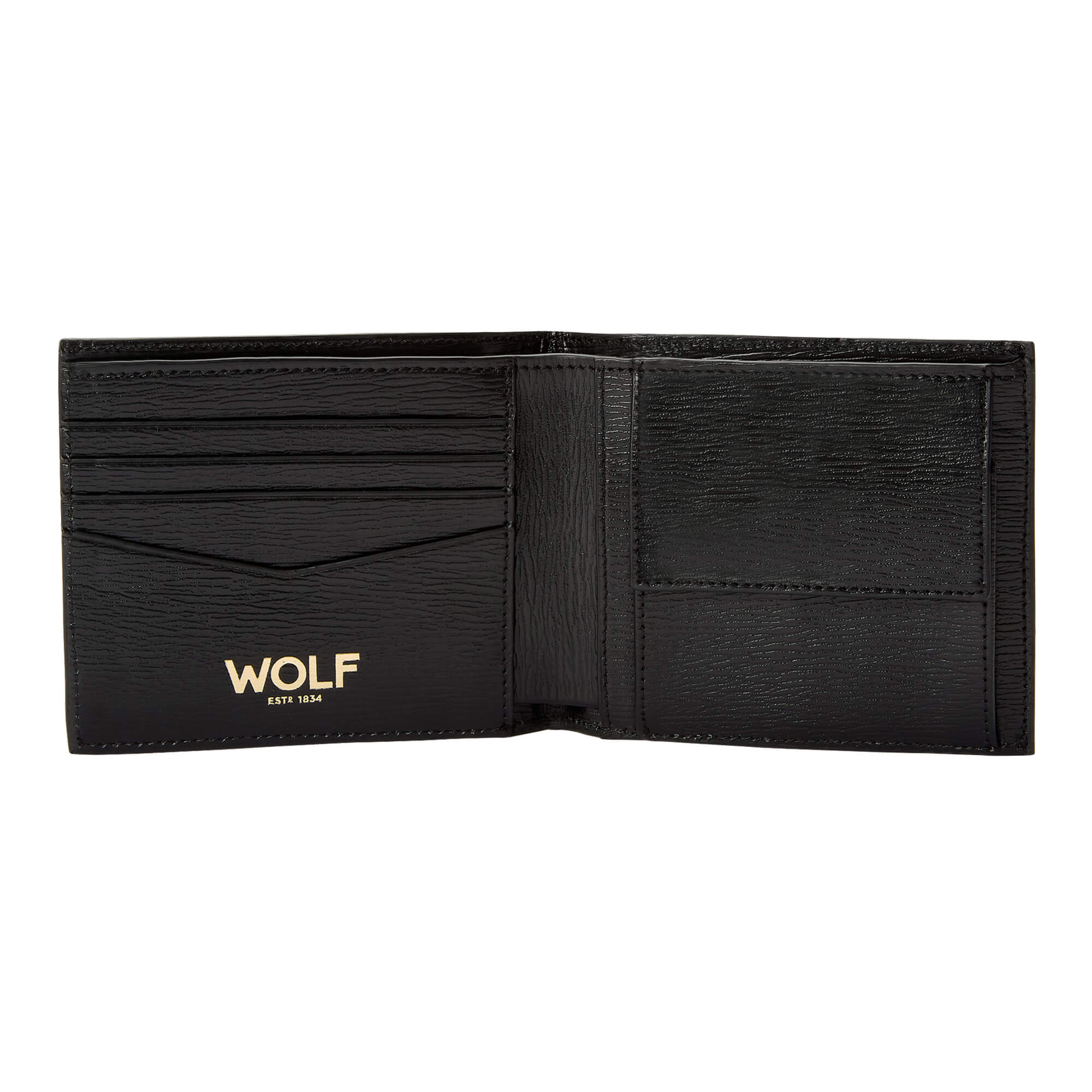 Wolf W Billfold & Coin Black Wallet