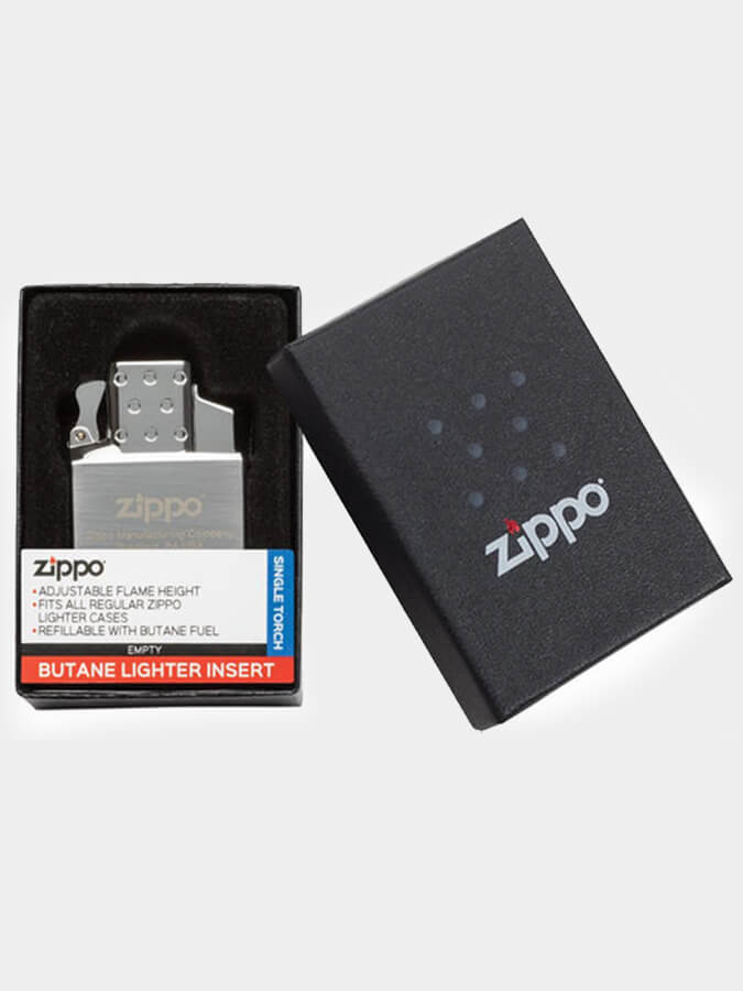Zippo Butane Single Torch Lighter Insert - High Polish Chrome