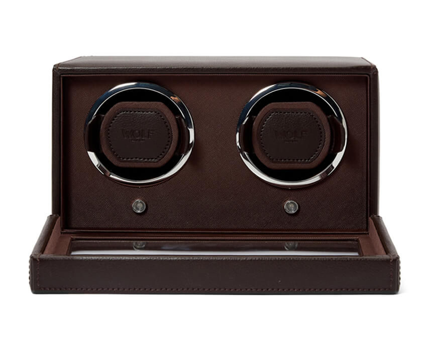 WOLF Cub Double Watch Winder with Cover