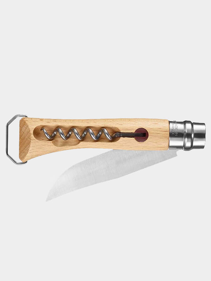 Opinel No.10 Corkscrew Knife With Bottle Opener