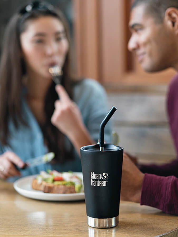 Klean Kanteen 2 Piece (8mm) Straws Set - Black