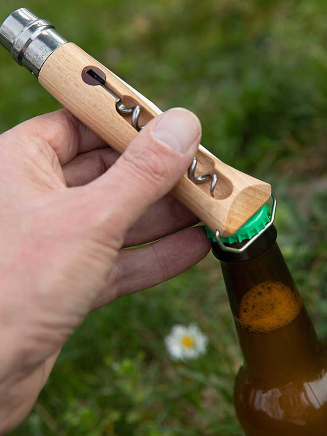 Opinel No.10 Corkscrew Knife With Bottle Opener