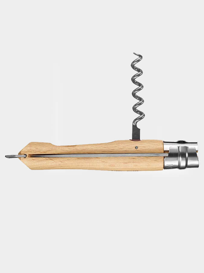 Opinel No.10 Corkscrew Knife With Bottle Opener