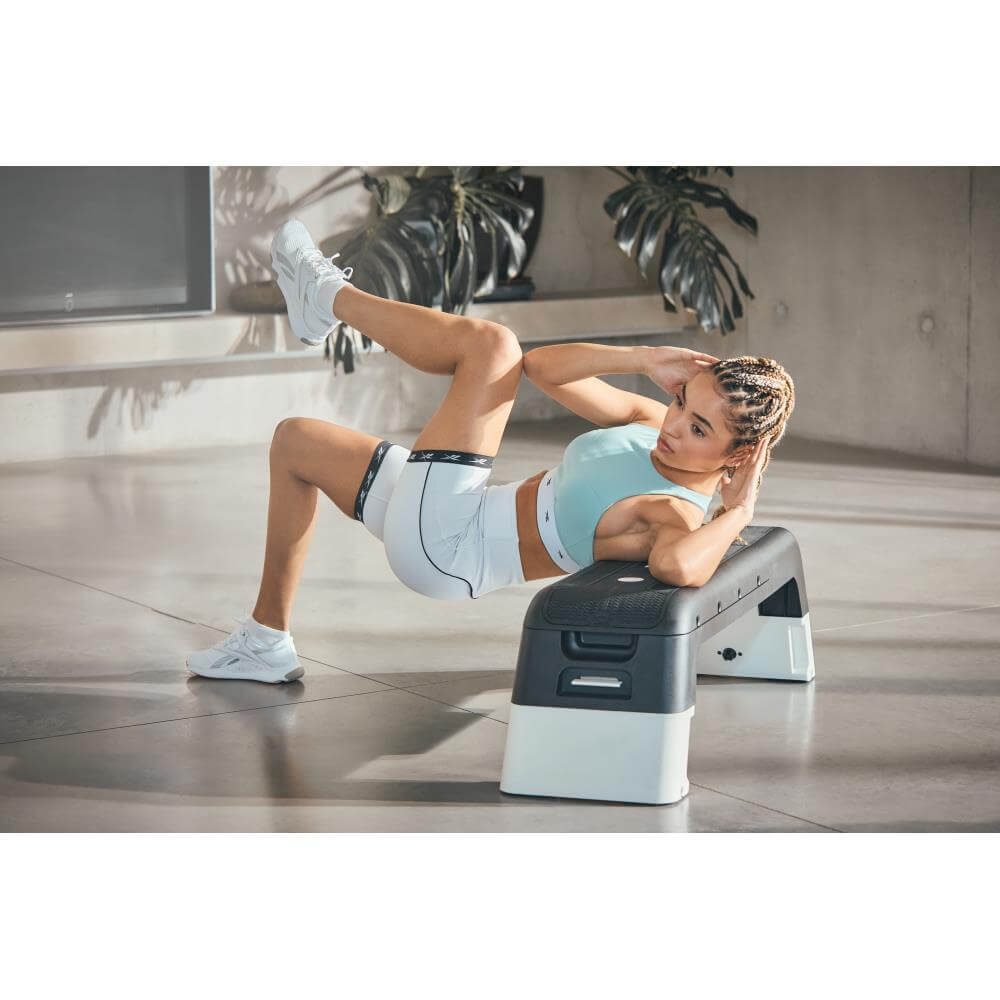 Reebok Deck Adjustable Fitness Bench - Black/White