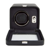 Wolf Windsor Single Watch Winder + Cover - Black