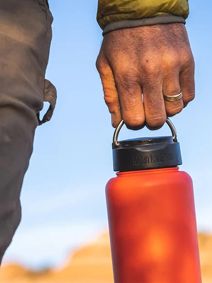 Klean Kanteen Wide Loop Cap With Bale - Black