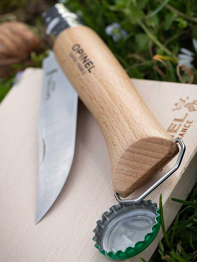 Opinel No.10 Corkscrew Knife With Bottle Opener