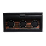 Wolf Roadster Triple Watch Winder + Storage - Black