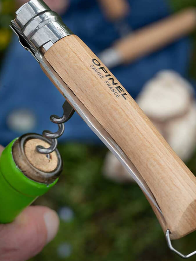 Opinel No.10 Corkscrew Knife With Bottle Opener