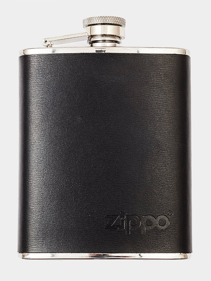 Zippo Leather Wrapped Hip Flask