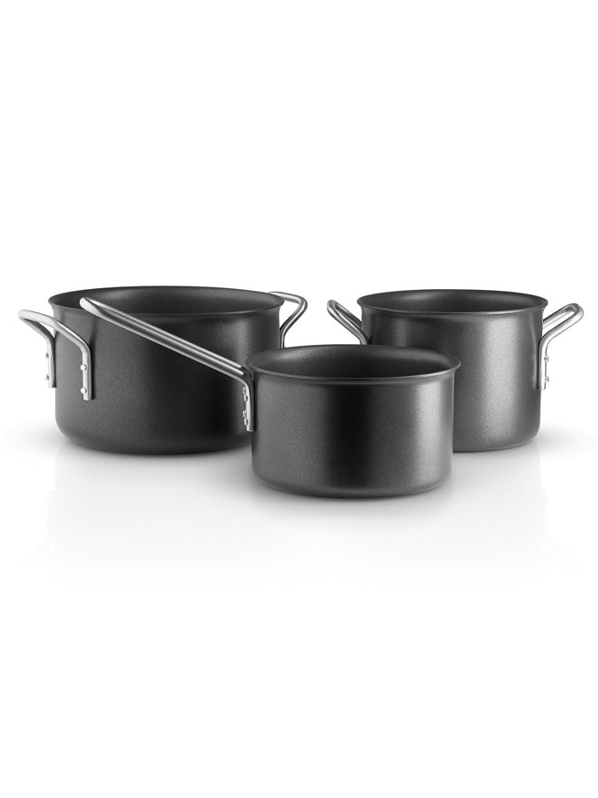 EVA SOLO Black Line Cooking Pots Set - 1,8L, 2,5L ,3,8L 