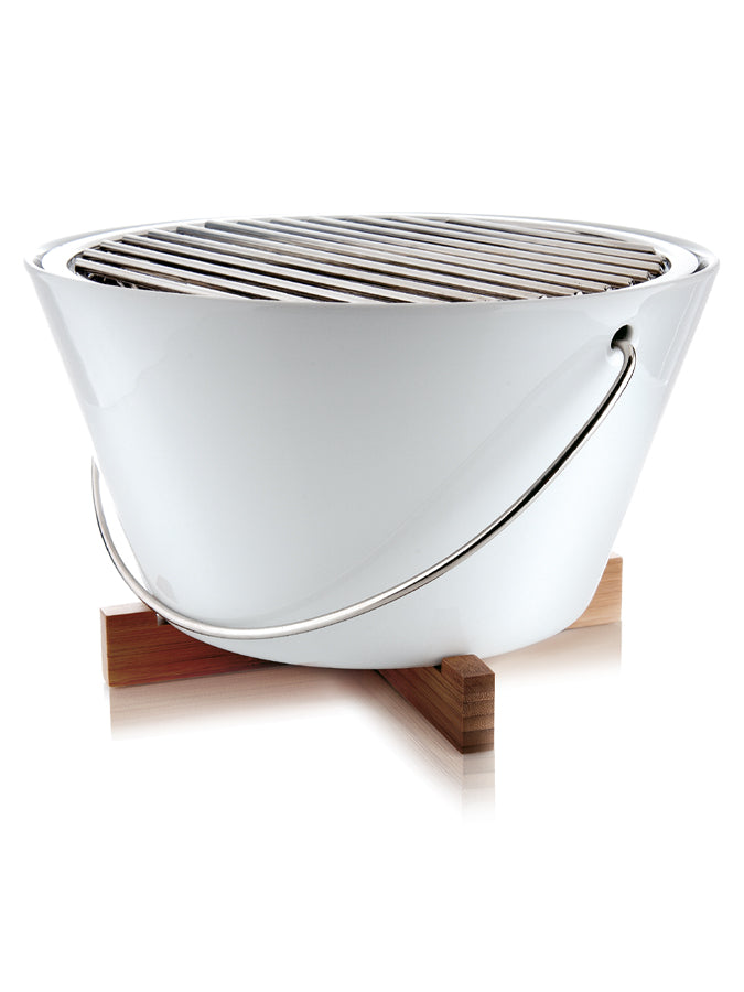 EVA SOLO Table Charcoal Grill Porcelain White