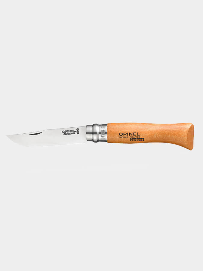 Opinel No.8 Classic Originals Carbon Steel Knife with Sheath Gift Set